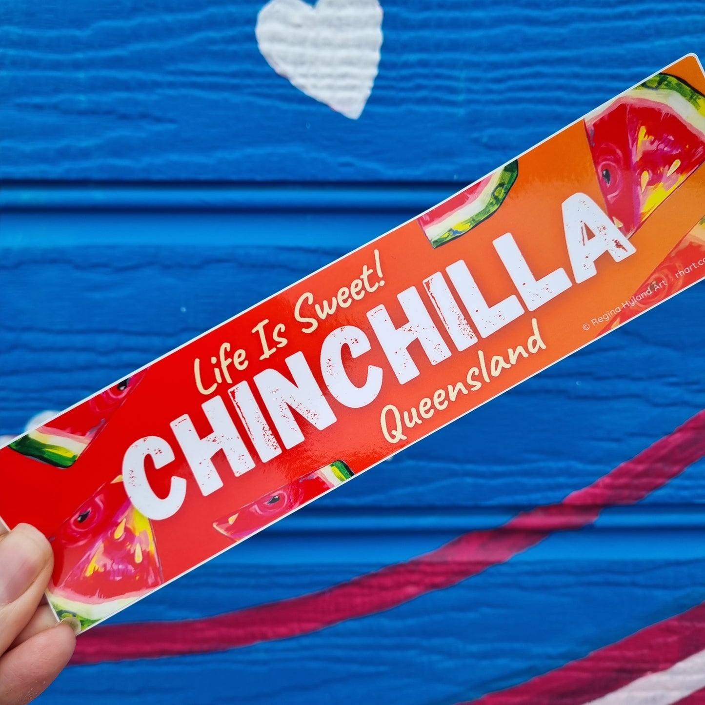 Chinchilla Watermelon Sticker - Sunset