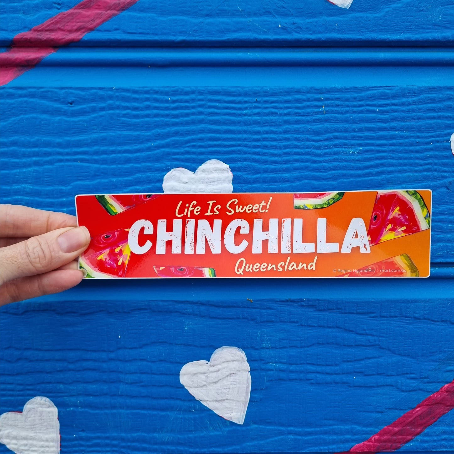 Chinchilla Watermelon Sticker - Sunset