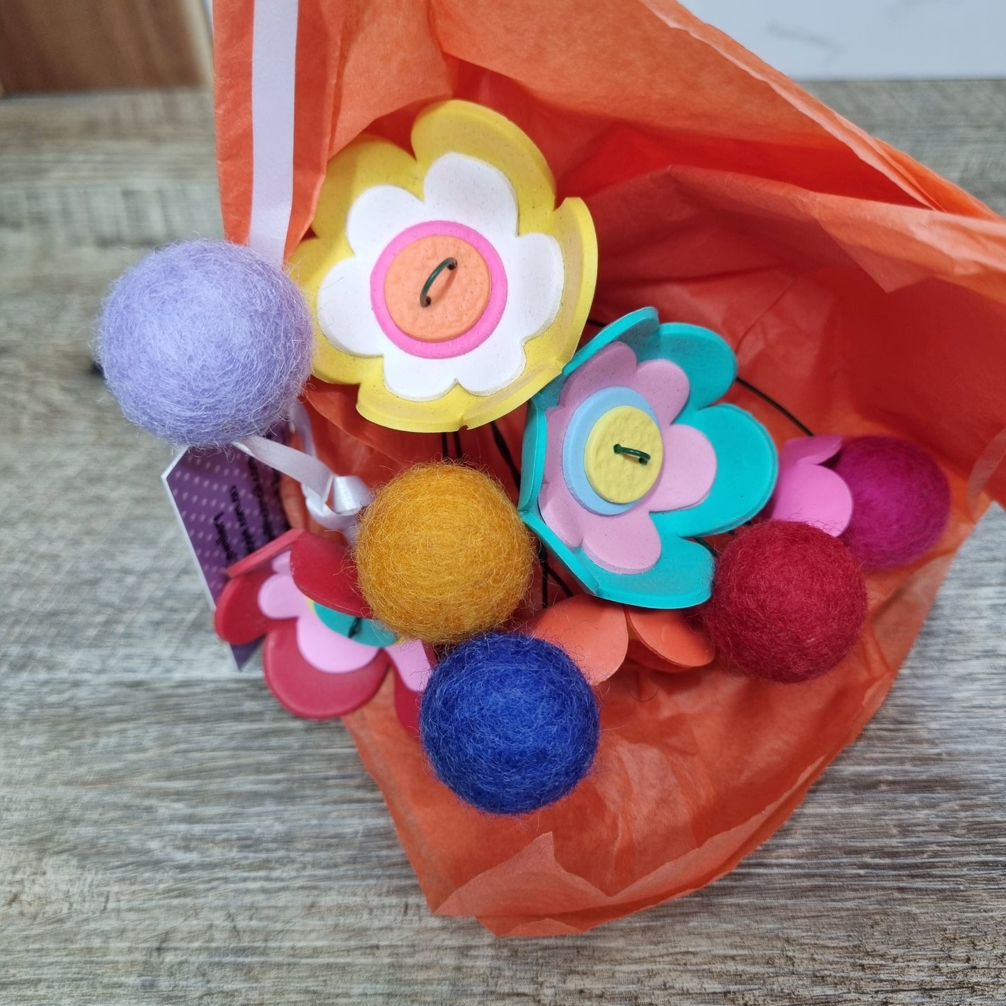 Clay Flower Bouquet - Rainbow Delight