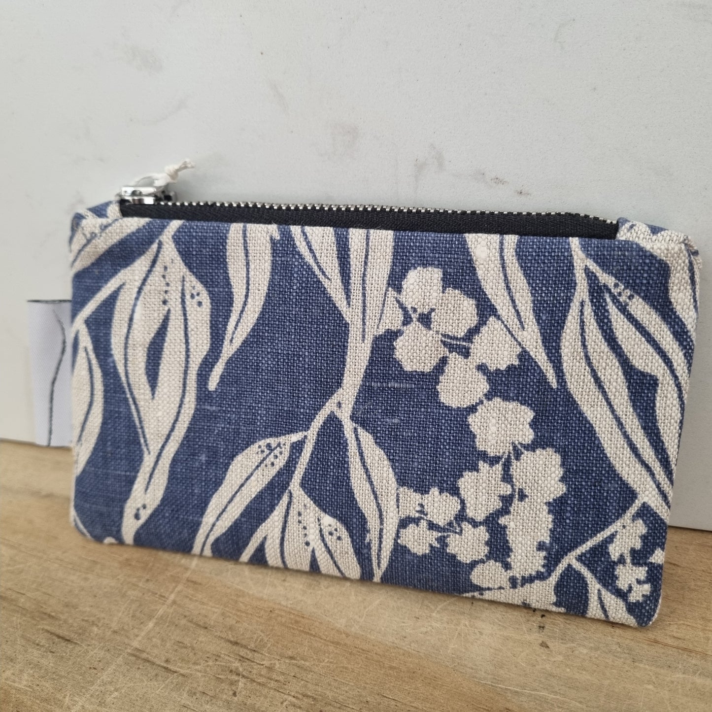 Coin Purse -Denim Floral