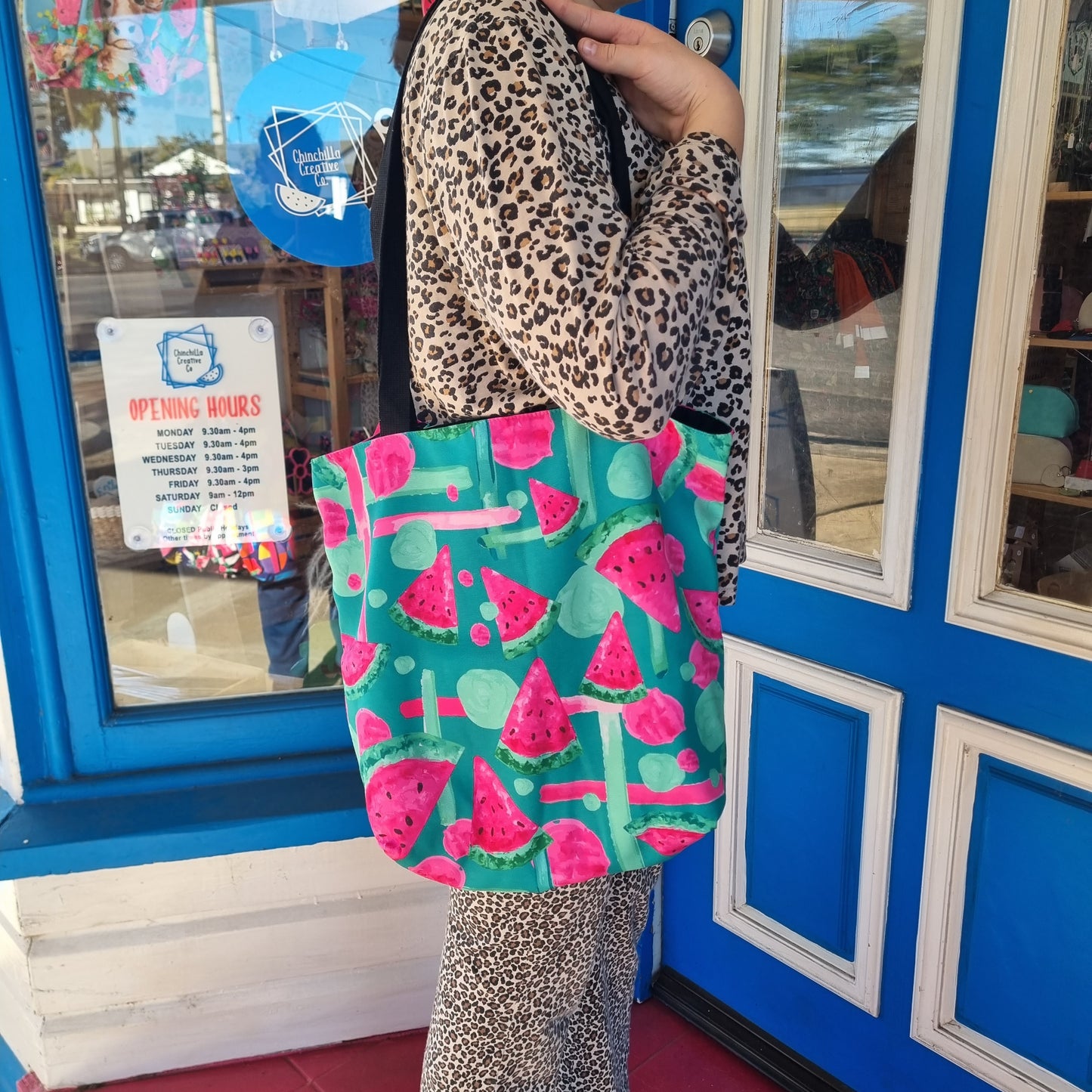 Mint Green Watermelon Tote Bag
