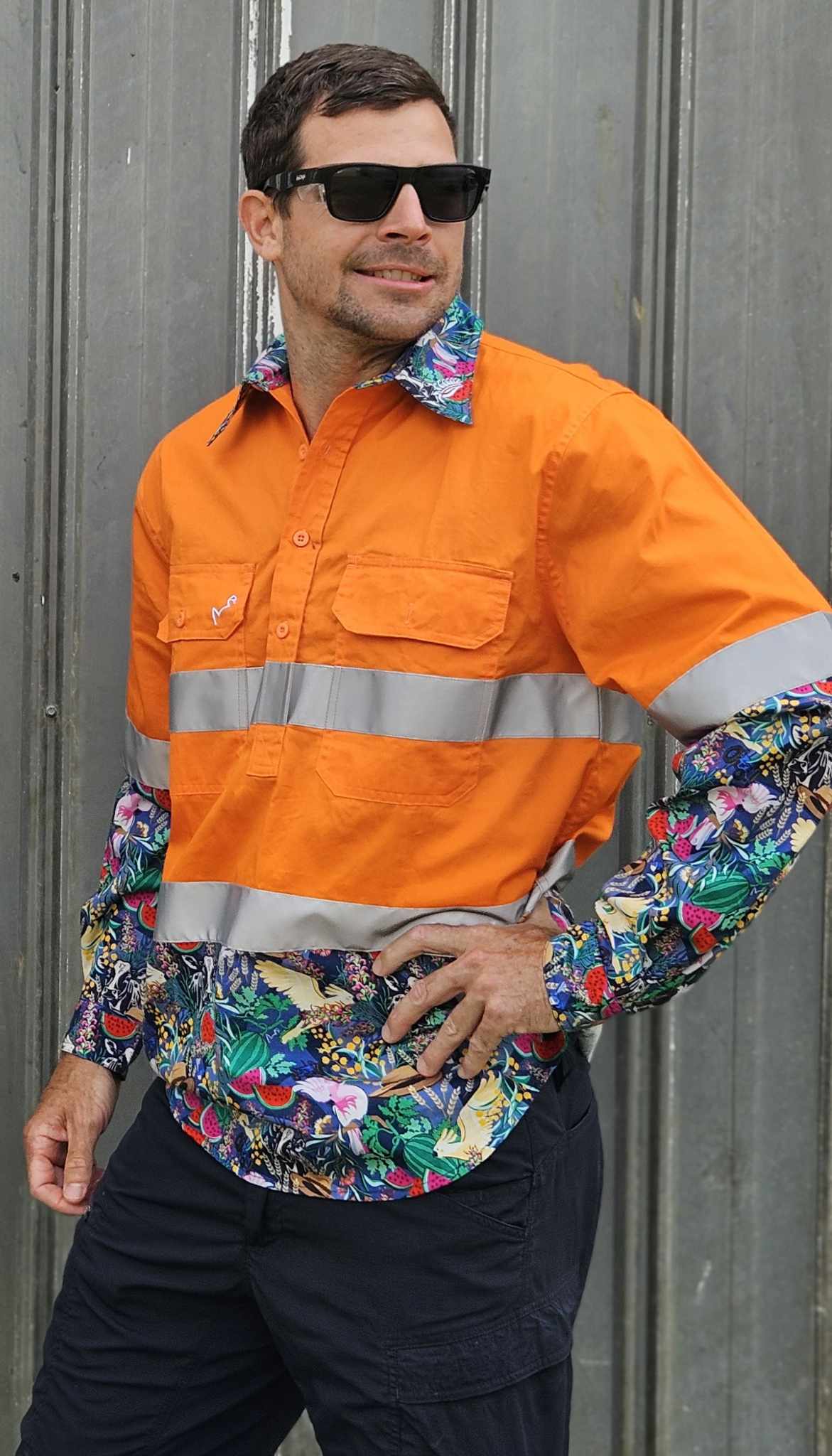 TradeMutt X Red Hill Creative - Limited Edition Work Shirt - MENS HI VIS