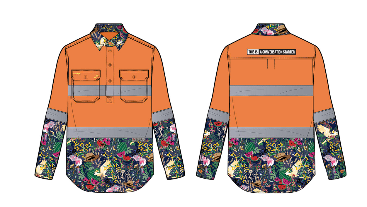 TradeMutt X Red Hill Creative - Limited Edition Work Shirt - MENS HI VIS