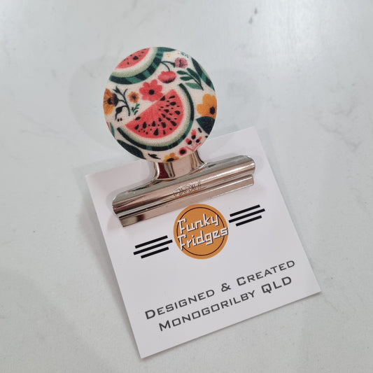 Magnetic Bulldog Clip - Watermelon