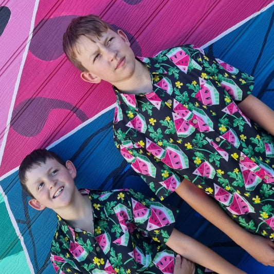 Melon Malarkey 2.0 MENS/UNISEX Hawaiian Shirt (100% cotton)