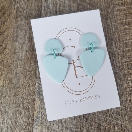 Earrings- Mint Abstract