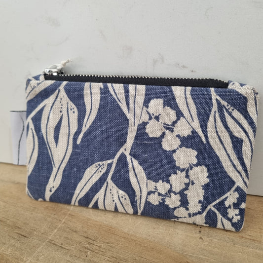 Coin Purse -Denim Floral